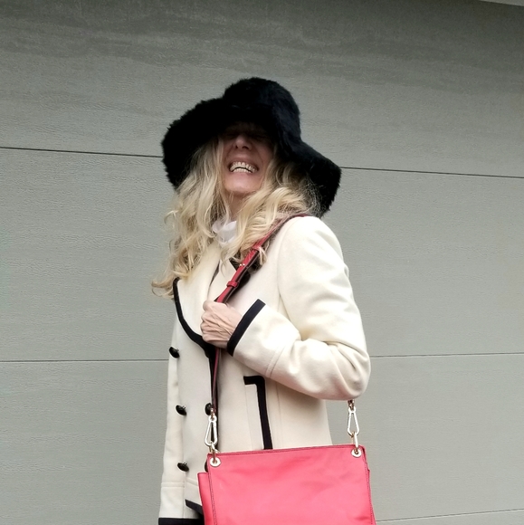 J. Crew Wool Black and White Cropped Pea Coat by Nello Gori, Size 6, $127 - Picture 10 of 13